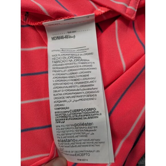 Under Armour Polo Shirt Mens Medium Performance Stripe 2.0 Golf Stretch - Picture 8 of 16